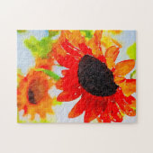 Moeilijke hemel en zonnebloem Puzzle Legpuzzel (Horizontaal)