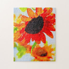 Moeilijke hemel en zonnebloem Puzzle Legpuzzel