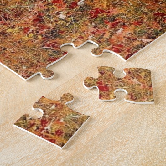Moeilijke herfst Rood seizoen Landschap Puzzle Legpuzzel (Zijkant)