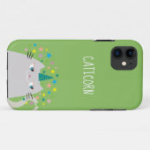 Moeilijke Kat Eenhoorn Met Monogram Case-Mate iPhone Case (Achterkant (horizontaal))
