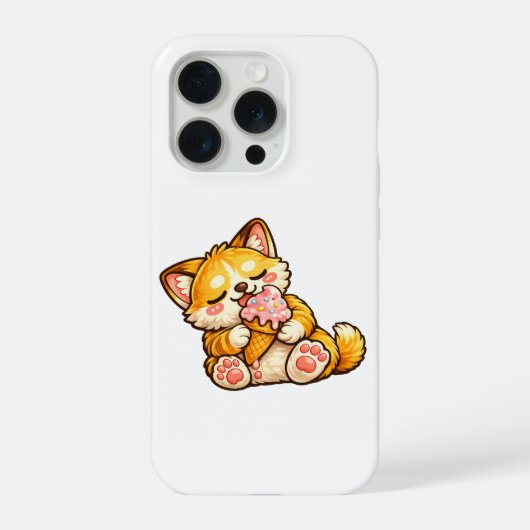 Moeilijke Kat Ijs iPhone Hoesje (Achterkant)