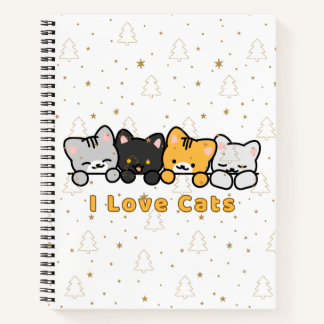 Moeilijke Kat Illustratie Ik Hou van Katten Kawaii Notitieboek