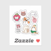 Moeilijke Kat Stickers – Kitty Sticker Verzameling (Vel)