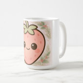 Moeilijke Kawaii Aardbeien Mok (Voorkant rechts)