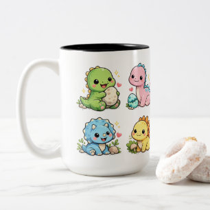 Moeilijke Kawaii Baby Dinosaurussen Mok Aardige