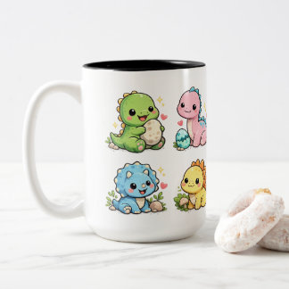 Moeilijke Kawaii Baby Dinosaurussen Mok | Aardige 
