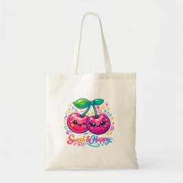 Moeilijke Kawaii Kersen Tuinieren Boodschappentas Tote Bag