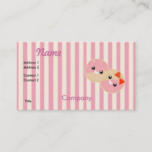 Moeilijke Kawaii Roze Gekruimelde Koekjes Visitekaartje