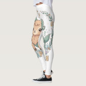 Moeilijke Kawaii Steenbok Dierenriem Teken Legging (Links)