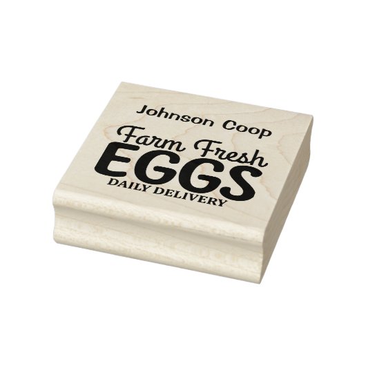Moeilijke Kippenboerderij Verse Eieren Doos Naam T Rubberstempel (Stempel)