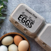 Moeilijke Kippenboerderij Verse Eieren Doos Naam T Rubberstempel