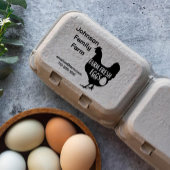 Moeilijke Kippenboerderij Verse Eieren Karton Naam Rubberstempel