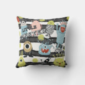 Moeilijke kleine monsters moderne chic waterverf s kussen (Achterkant)