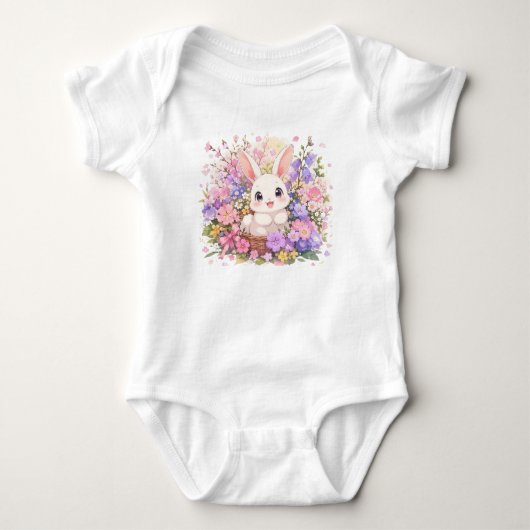 Moeilijke Konijn Baby Body Romper (Voorkant)