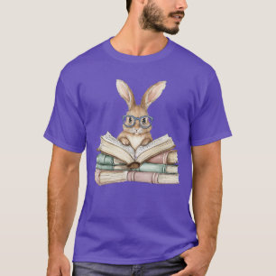 Moeilijke leeskonijn Bril Boeken Boekenwurm Lezer T-shirt