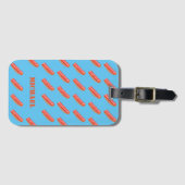 Moeilijke leuke gepersonaliseerde bacon bagagelabel (Voorkant (horizontaal))