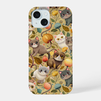Moeilijke lieve katten hoes iPhone 15 case