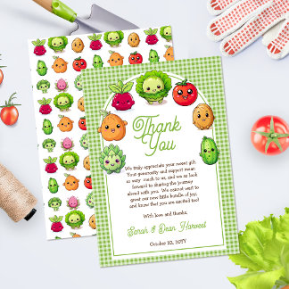 Moeilijke Lieve Spruit Kawaii Groenten Baby Shower Bedankkaart