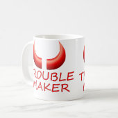 Moeilijke maker en duivels grote koffie-Mok Koffiemok (Voorkant links)