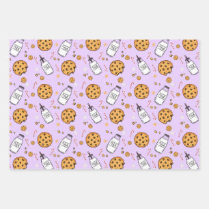 Moeilijke Melk en Koekjes Kerst Inpakpapier Vel