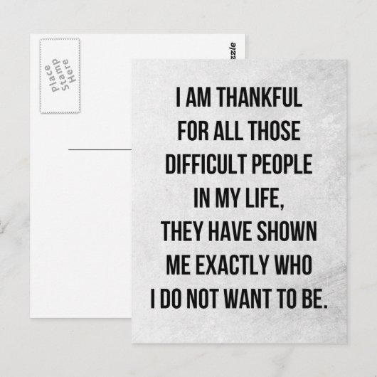 Moeilijke mensen citeren briefkaart (Voorkant / Achterkant)