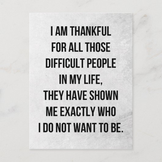 Moeilijke mensen citeren briefkaart (Voorkant)