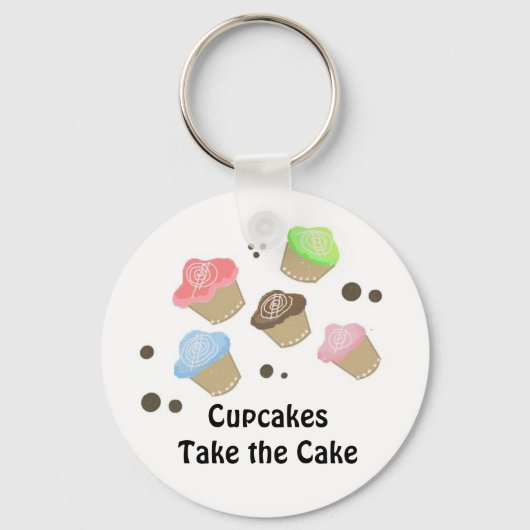 Moeilijke Mini Cupcakes Sleutelhanger (Voorkant)