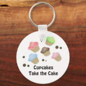 Moeilijke Mini Cupcakes Sleutelhanger (Voorkant)