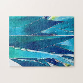 Moeilijke moderne Blauwgroen Agave Puzzle Legpuzzel (Horizontaal)