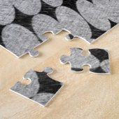 Moeilijke monochromatische optische illusie legpuzzel (Zijkant)