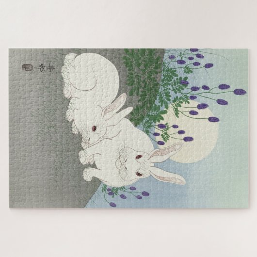 Moeilijke oosterse konijnen Art. 1000 stuks Legpuzzel (Horizontaal)