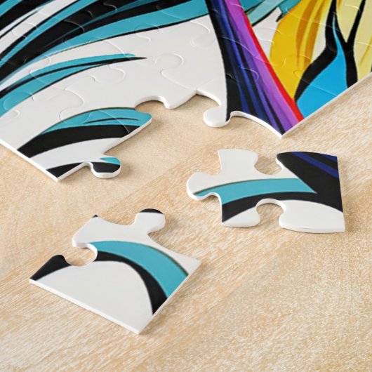 Moeilijke  paradijsvogel legpuzzel (Zijkant)