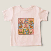 Moeilijke Pastel Paashaas Bloem Patchwork  (Design voorkant)