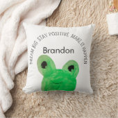 Moeilijke persoonlijke kikker inspirerende quote kussen (Deken)