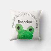 Moeilijke persoonlijke kikker inspirerende quote kussen (Achterkant)