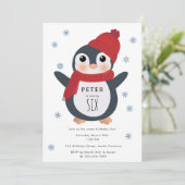 Moeilijke Pinguïns Winter Vogels Arctische Dieren  Kaart (Staand voorkant)