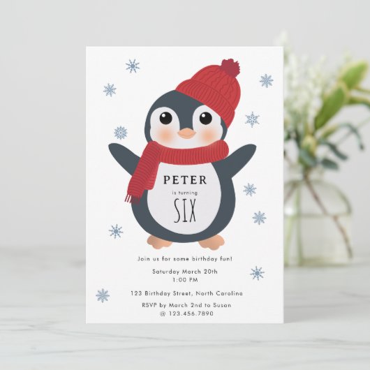 Moeilijke Pinguïns Winter Vogels Arctische Dieren  Kaart (Staand voorkant)