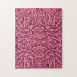 Moeilijke rode bloedaap Kaleidoscoop Puzzle Legpuzzel