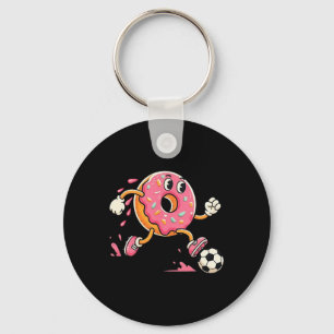 Moeilijke Roze Gebakken Snack Speelt Voetbal Plezi Sleutelhanger