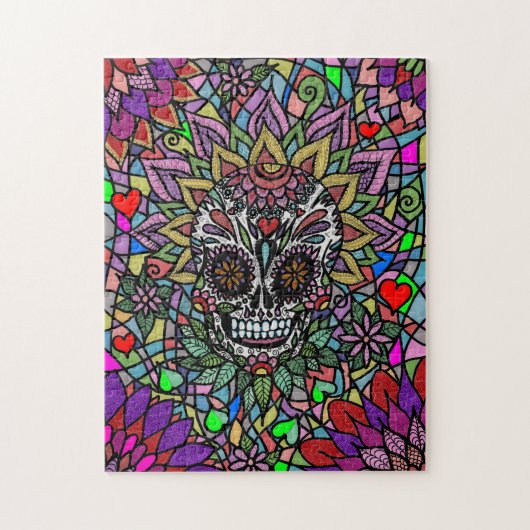 Moeilijke schedel kunst legpuzzel (Verticaal)