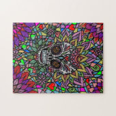 Moeilijke schedel kunstlegpuzzel legpuzzel (Horizontaal)