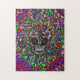 Moeilijke schedel kunstlegpuzzel legpuzzel
