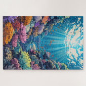 Moeilijke Schilderachtig Waterverf Coral Reef Ocea Legpuzzel (Horizontaal)