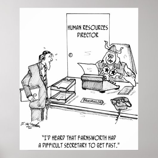 Moeilijke secretaris poster (Voorkant)