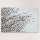 Moeilijke sneeuwbedekte takken abstracte foto legpuzzel (Horizontaal)