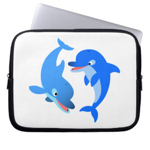 Moeilijke speelkaartdolfijnen laptophoes laptop sleeve