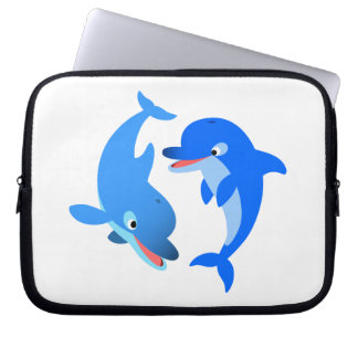 Moeilijke speelkaartdolfijnen laptophoes laptop sleeve