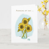 Moeilijke tijd Zonnebloemen Kaart (Gele Bloem)