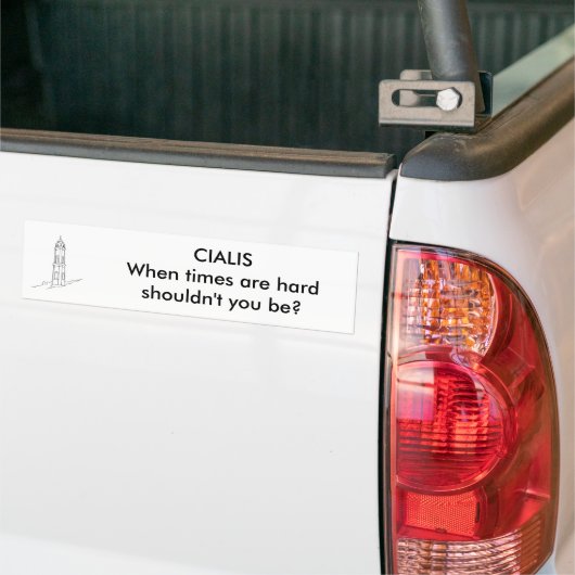 moeilijke tijden bumpersticker (Op Truck)