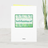 Moeilijke tijden, denken aan jou Waterverf Flowers Kaart (Achterkant)